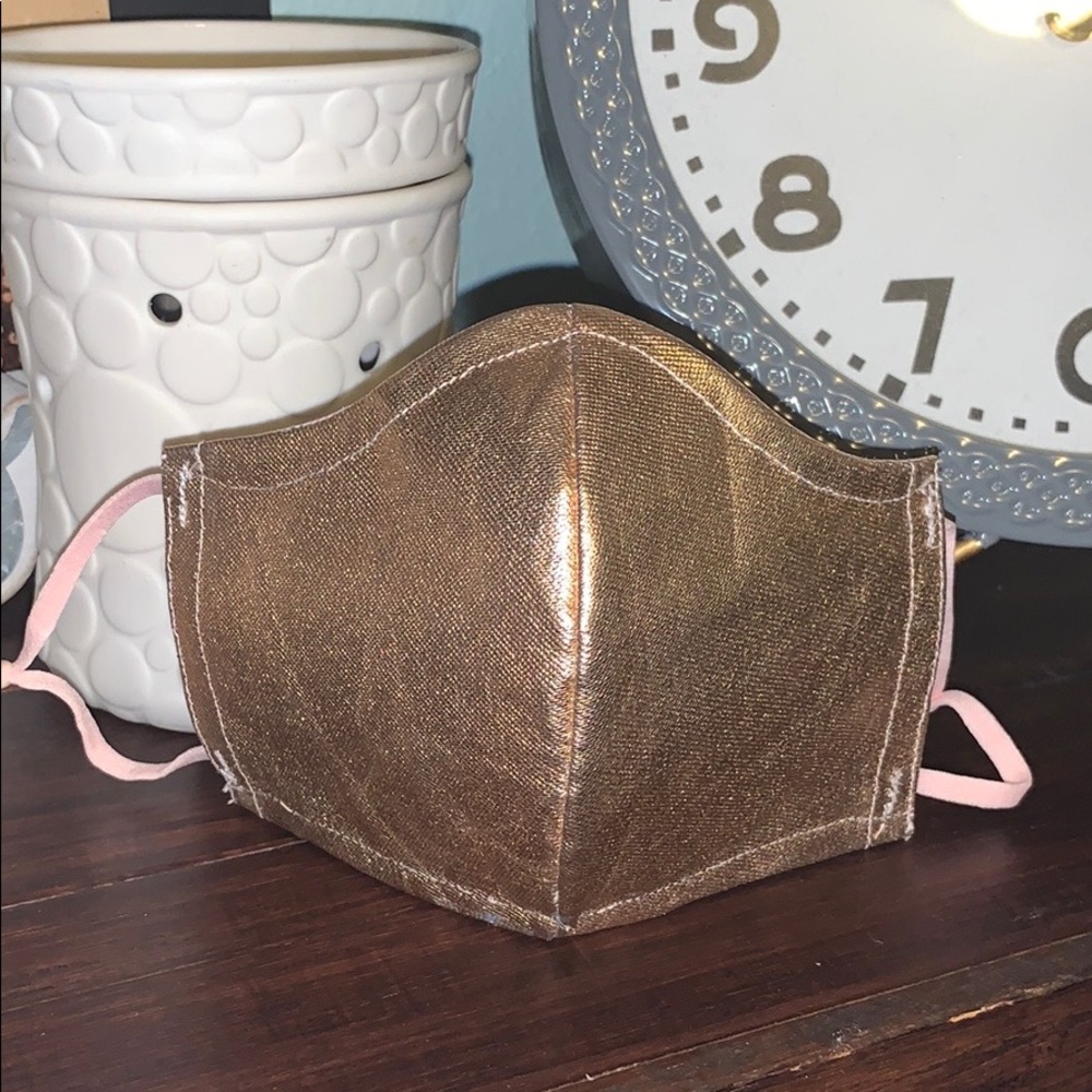 Rose Gold Denim Fabric Face mask